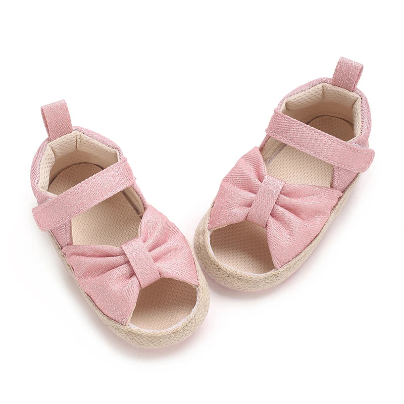 Baby Learning Walk Shoes,Back Zipper Summer Infant Sandals Soft Daily Wear Footwear for Newborn Baby Girls 0-1 Year