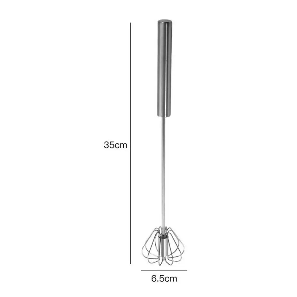 Batidor giratorio de acero inoxidable, mezclador semiautomático, batidor manual, utensilios de cocina para crema, huevos, repostería.