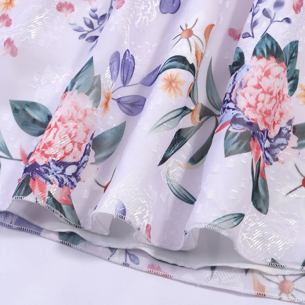 HETISO Girls Flower Dress Summer Retro Sleeveless Kids Princess Birthday Dresses Child Casual Clothes 2-10 Yrs