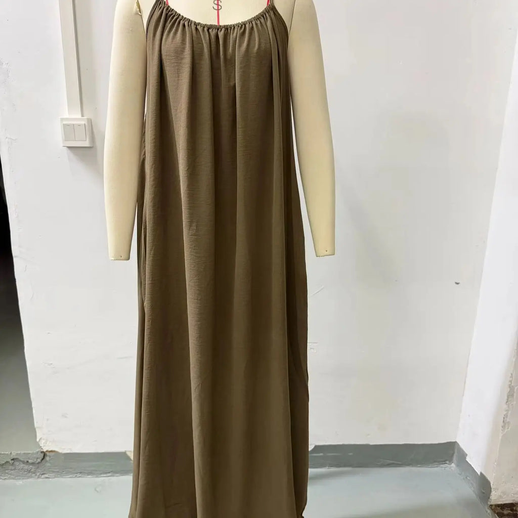 2026 Summer New Elegant Pure Color Strapless Maxi Dress Fashionable Gown for Women Elegant Simple Design Floor-Length Dress