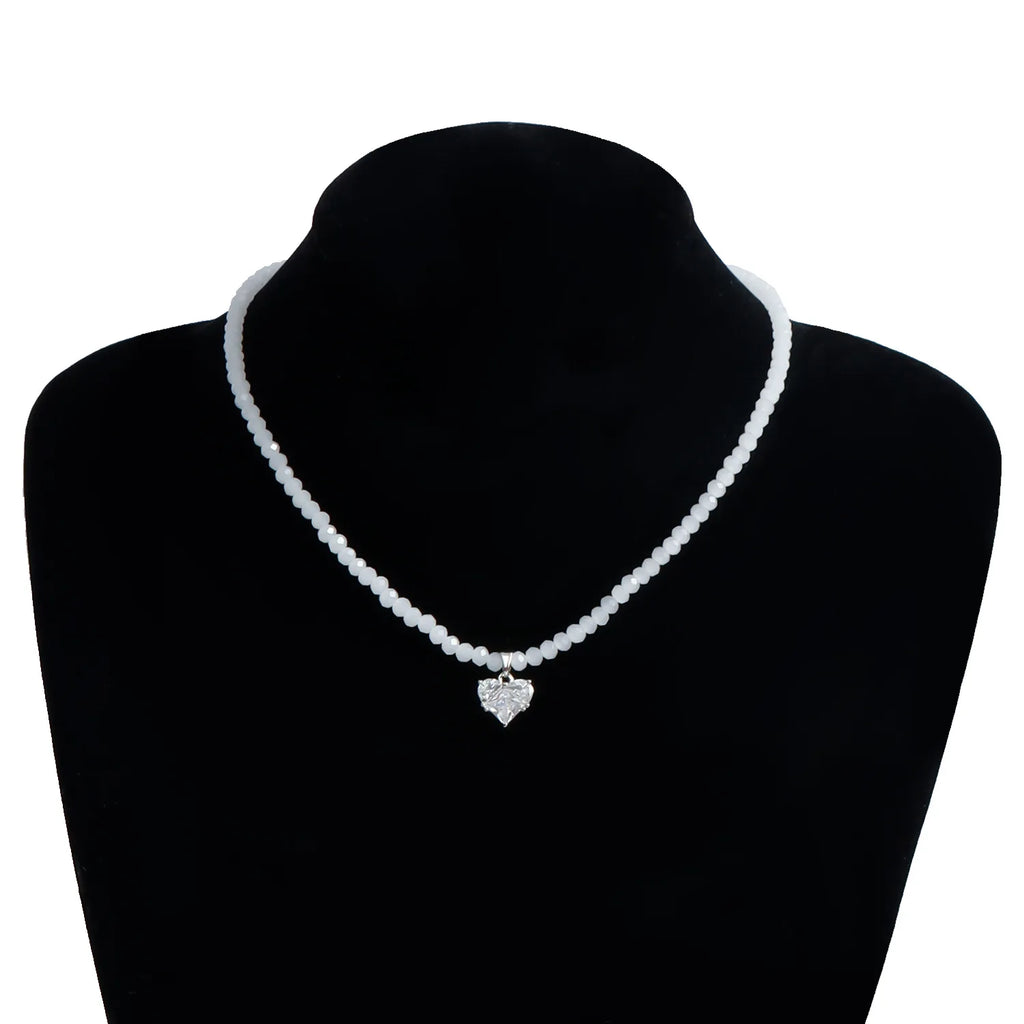 Fashion Jewelry Dual-use Zircon Heart Pendant Earrings for Women Accessory