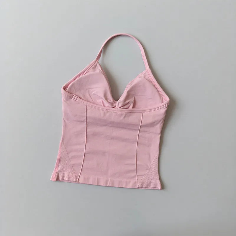 SKINOFSKIN Women's Seamless Yoga Tank Top with Built-in Bra