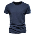 Men's Breathable Quick Dry Casual Sports T-shirt Suitable for Home Wear Men's Short Sleeve Round Neck Solid Color Men's T-shirt