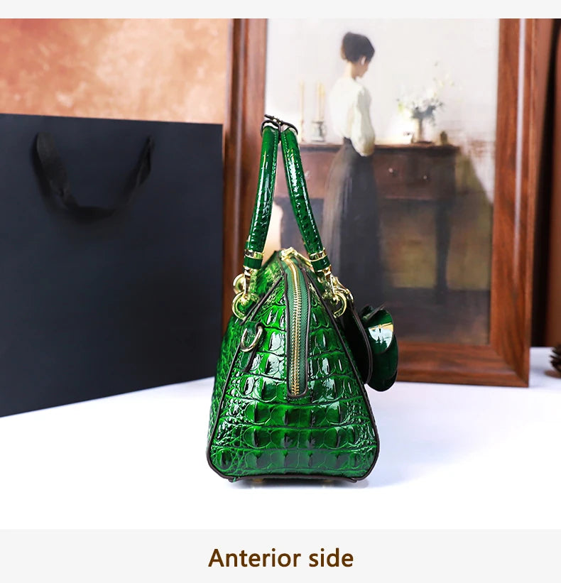 Crocodile Pattern High-End 2025 New Retro Fashion Handbag, Large-Capacity Texture, Single-Shoulder Crossbody Bag, Pillow Bag