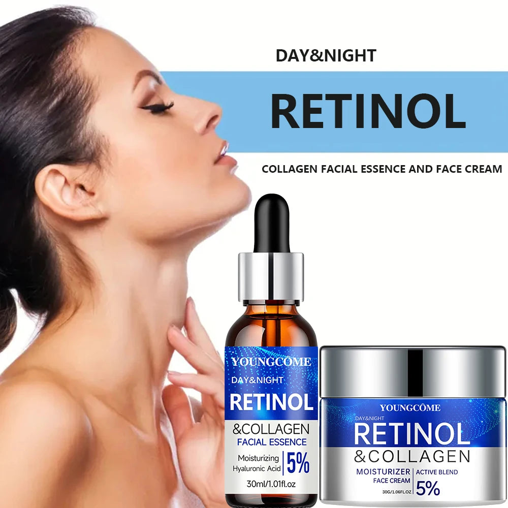 YOUNGCOME Retinol Cream and Serum Set - Moisturizing Face Care