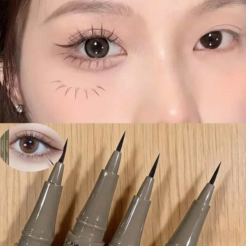 0.005mm Waterproof Liquid Eyeliner Matte Long Lasting Quick Dry Ultra-thin Eyeliner Lower Eyelash Pen Non Smudging Korean Makeup
