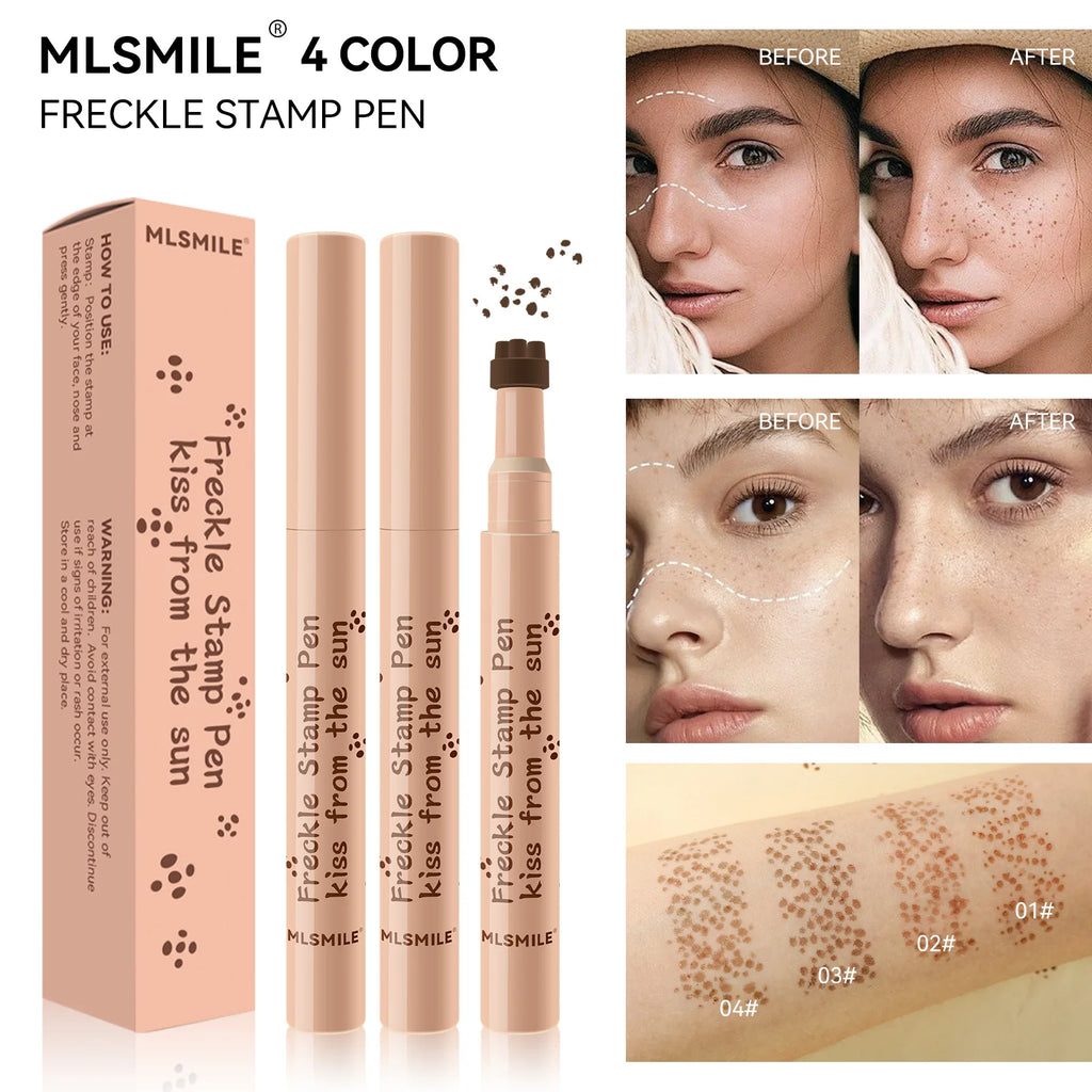 Waterproof Freckle Pen Natural Lifelike Fake Freckles Pen For Lasting Look Dot Spot Pen Makeup For Women'S Makep Light/Dark Brown