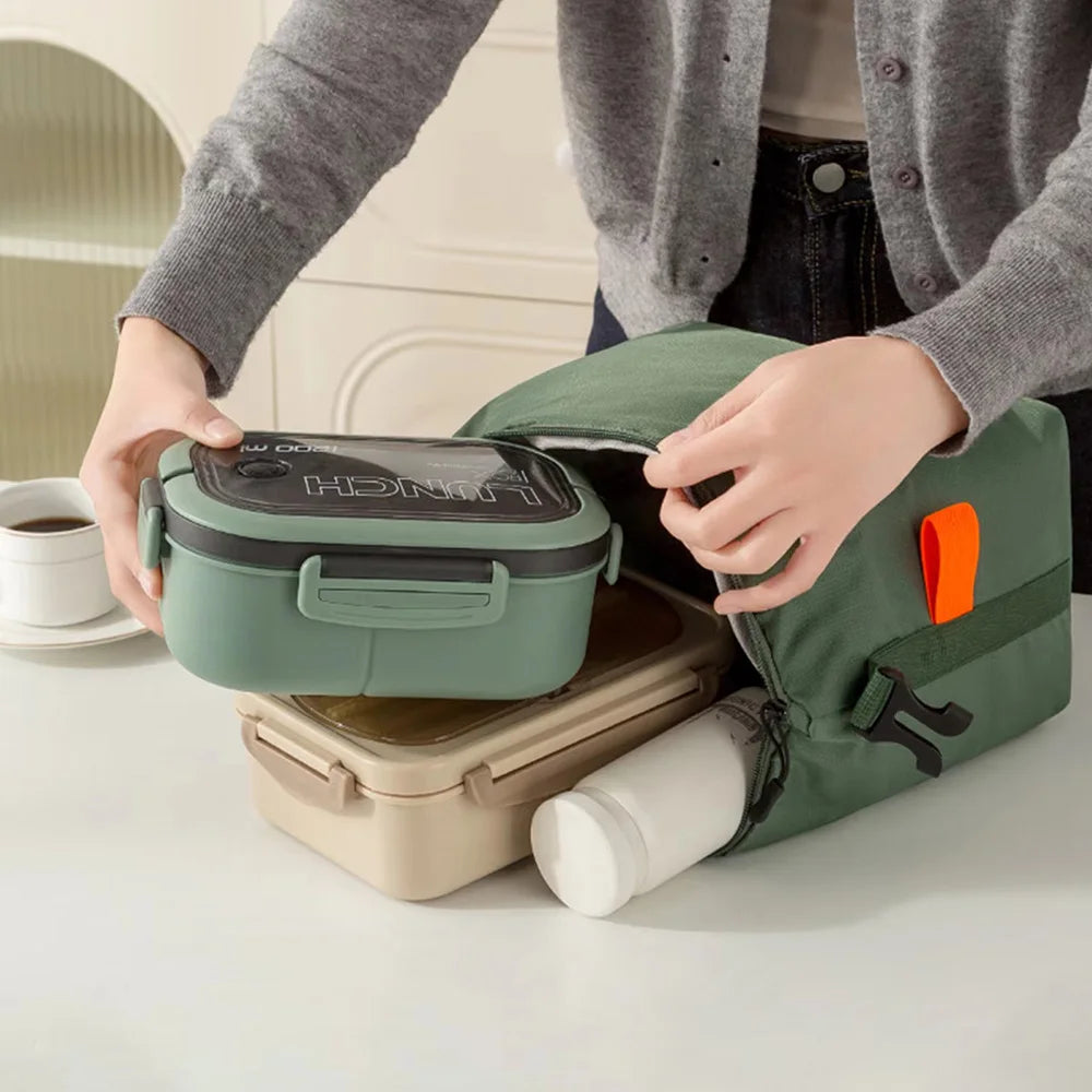 Fiambrera minimalista japonesa, bolsa Bento isotérmica de papel de aluminio grueso para el trabajo, la escuela, picnic, paquete para exteriores