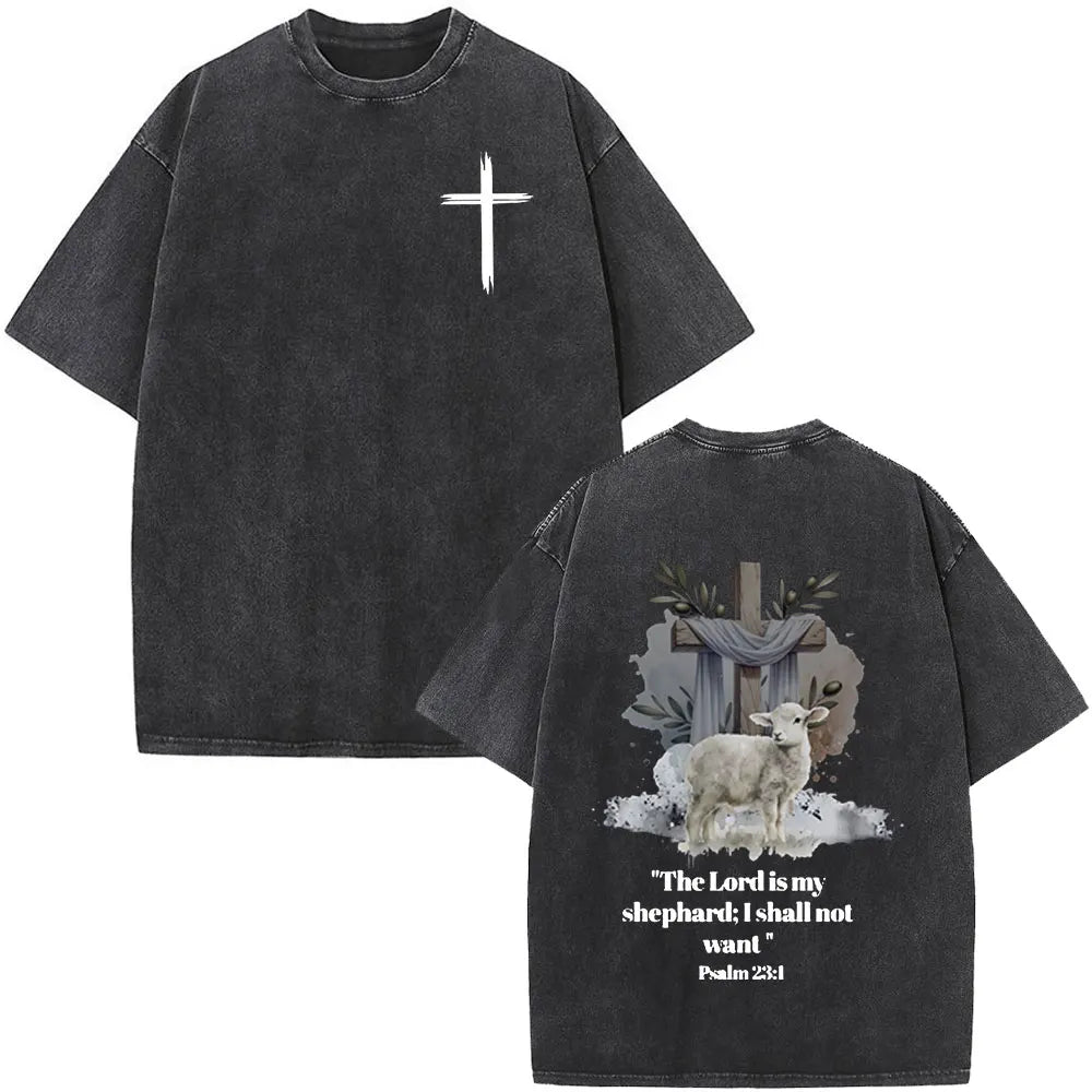 Faith Over Fear Bible Verse Tee For Men By Dshztooma Vintage Batik Print Black Everyday