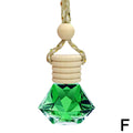 Car Hanging Perfume Bottle Glass Essential Oil Diffuser Refillable Air Freshener Wooden Cap Auto Decoration