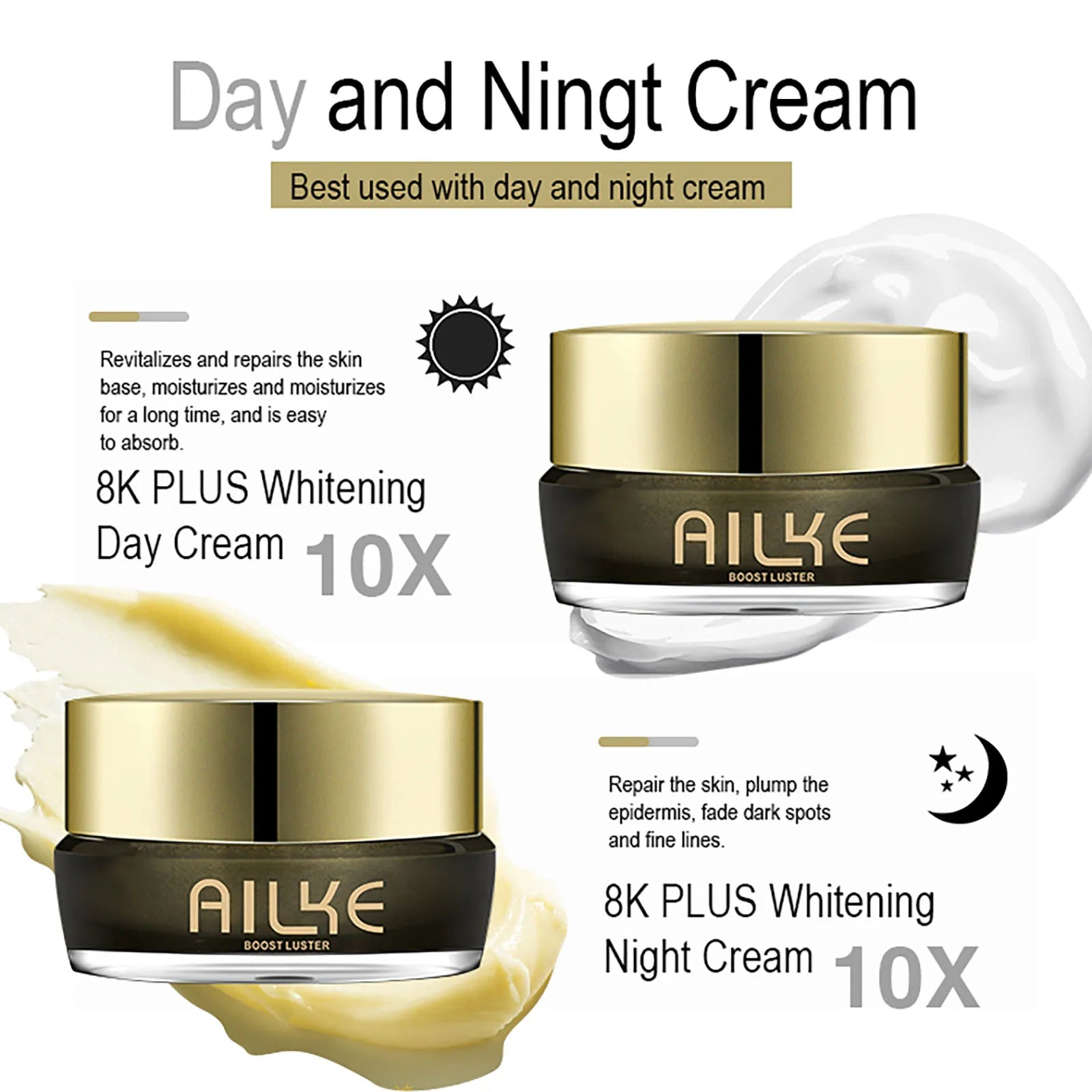 AILKE Whitening Facial Skincare For Women, With Niacinamide, Kojic Acid, Reduce Dark Spots, Hyperpigmentation, Uneven Skin Tone