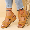 Women's Wedge Platform Sandals - Open Toe Casual Beach Shoes