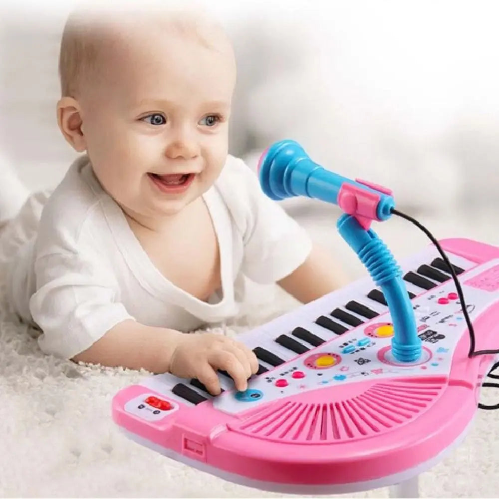 37 Keys Electronic Keyboard with Microphone Interactive Electronic Piano Music Enlightenment Education Children's Piano