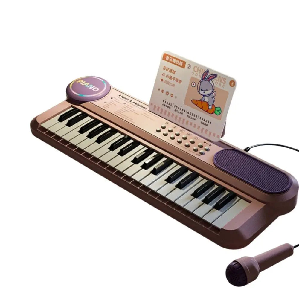 Early Education 37 Keys Piano Keyboard Multifunctional with Microphone Electronic Piano Electronic Birthday Gift Musical Gift