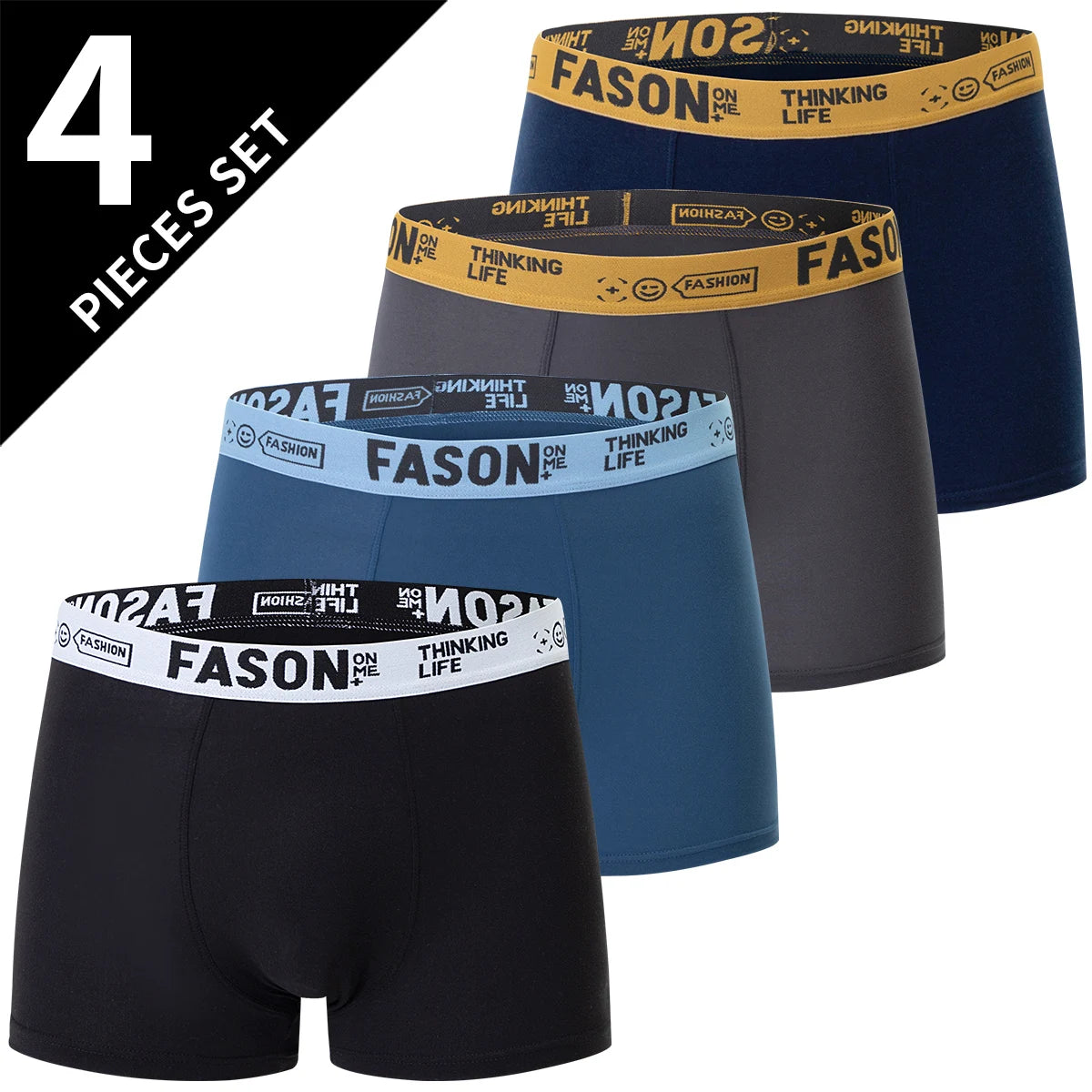 Men And Teens Joker Print Boyshorts Elastic Waist Casual Shorts Multi Color Multi Size Pack Set