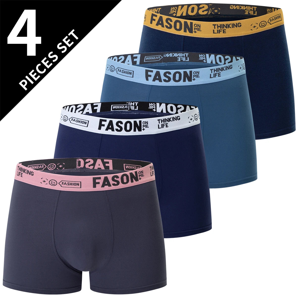 Men And Teens Joker Print Boyshorts Elastic Waist Casual Shorts Multi Color Multi Size Pack Set