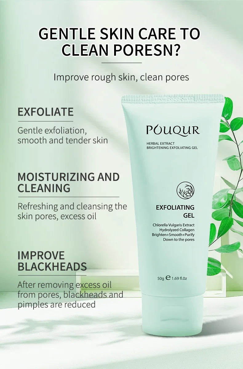 Herbal Exfoliating Gel Cream Moisturizer Face Body Scrub Gel Deep Cleansing Moisturizing Facial Exfoliator Peeling Face Scrub