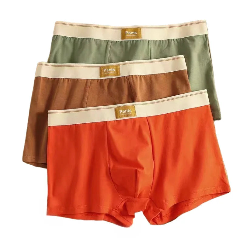 Three Pack Mens Breathable Cotton Boxers With U Convex Pouch For Comfortable Everyday Underwear