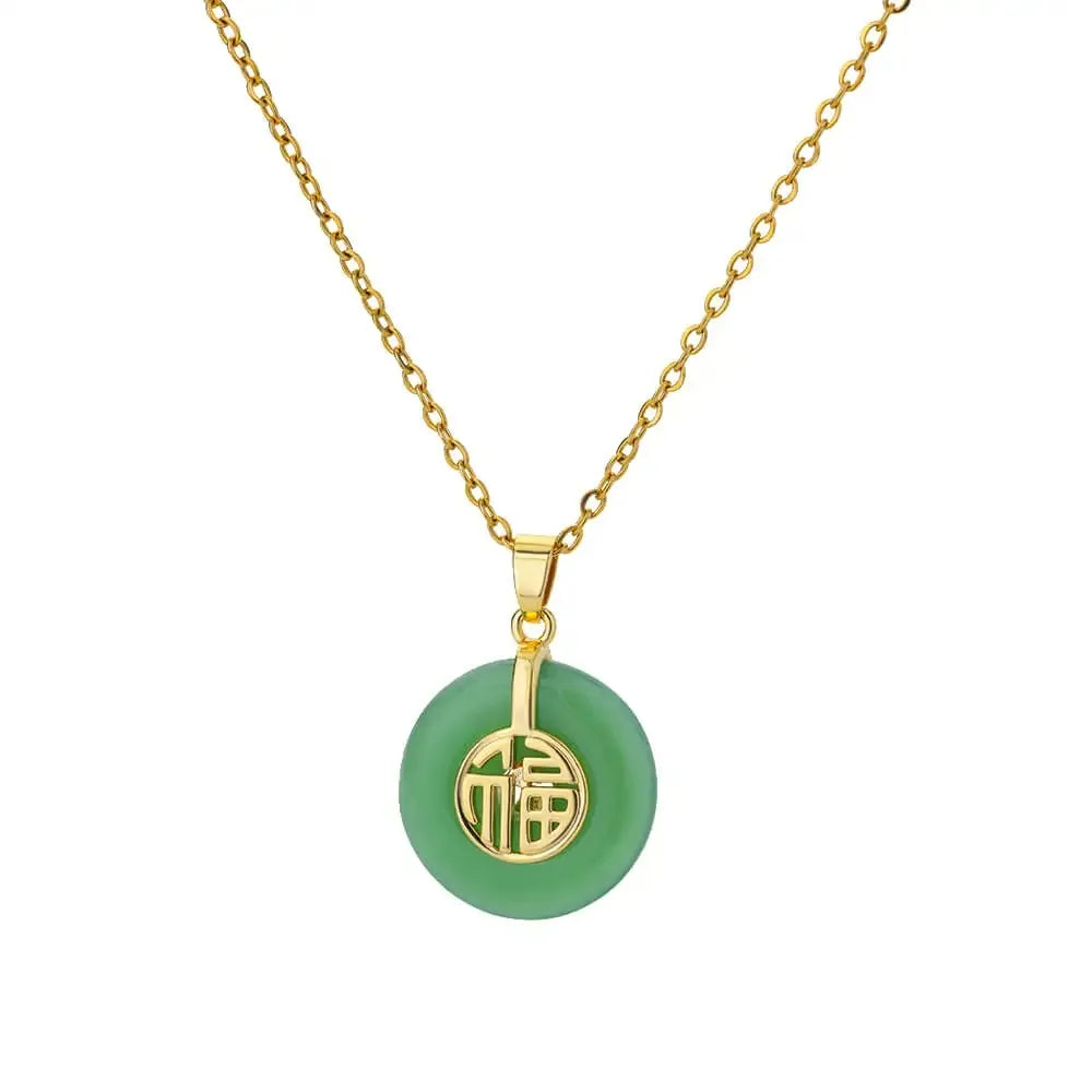 Fashion Stone Opal Oval Necklace For Women'S Stainless Steel Gold Color Oval Stone Pendant Necklace Wedding Aesthetic Jewelry