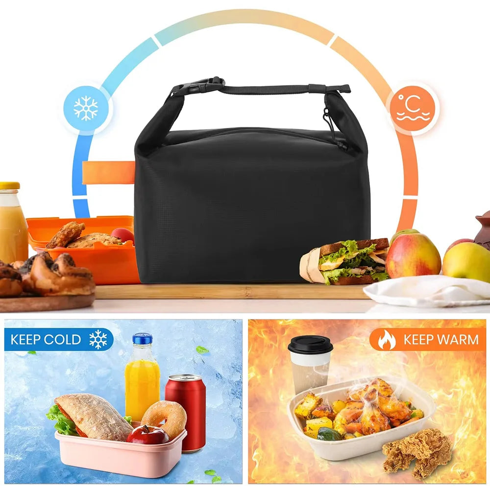 Fiambrera minimalista japonesa, bolsa Bento isotérmica de papel de aluminio grueso para el trabajo, la escuela, picnic, paquete para exteriores