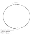 Emanco Elegant Minimalist Jewelry Lusterless 14K Gold Plated Knotted Snake Chain Necklace Women'S'S Stainless Steel Accessories