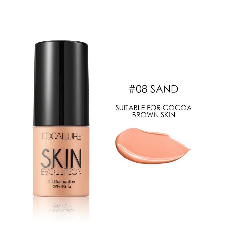 Focallure Base Face Liquid Foundation Cream Full Coverage Concealer Oil-Control Moisturizing Foundation Cream Makeup For Women'S