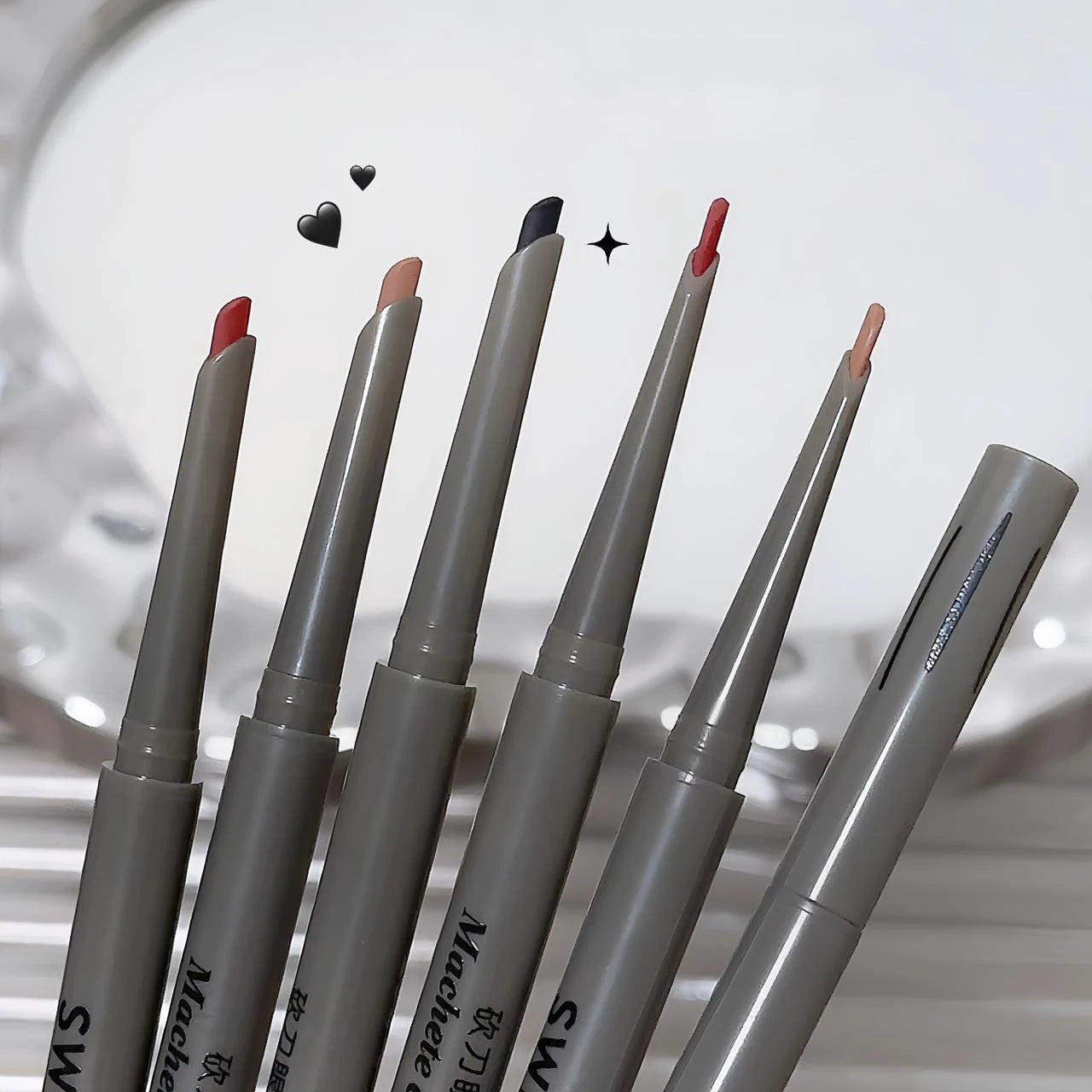 Slim Lying Silkworm Eyeliner Gel Pen Waterproof Non-smudging Eye Liner Pencil Lasting Black Brown Easy Wearing Eyeliner Gel Pen