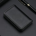 Sized Stitched PU Leather Credit High Quality Card Holder Visiting Business Card Case Wallet with Magnetic Shut for Men & Women