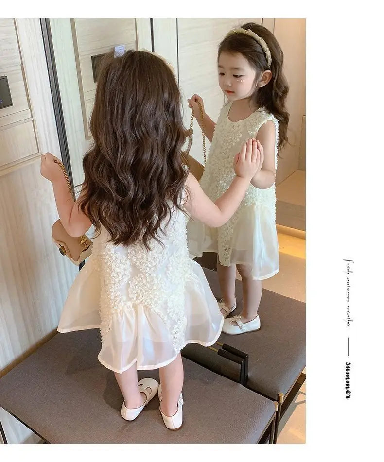 Girls' Sleeveless Princess Tank Dress | Korean Style Summer Dress