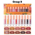 10Color Fruit Flavor Temperature Changing Lip Oil Set Hydrating Glossy Lip Gloss Brightening Water Light Lip Makeup Cosmetic Kit