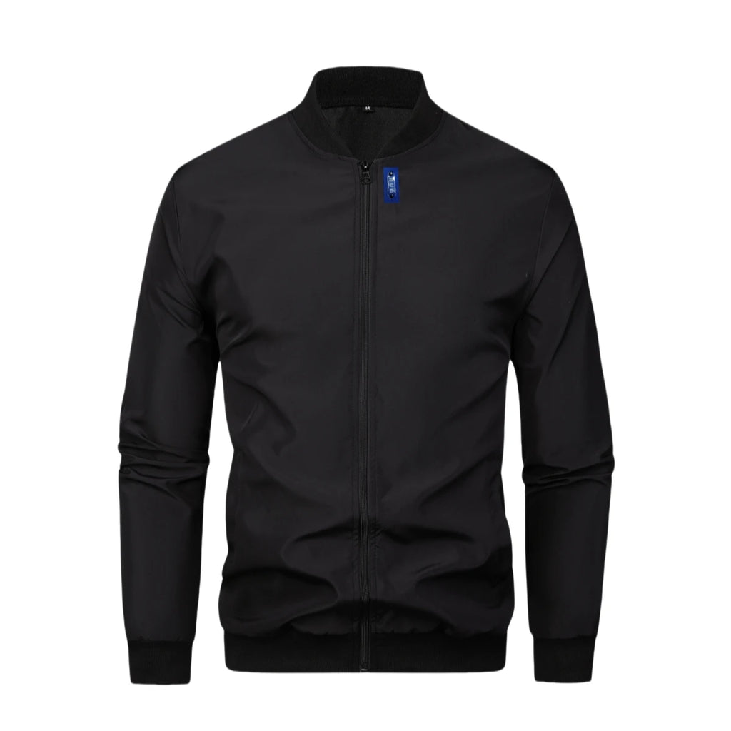 2024 Spring And Autumn New Baseball Collar Short Loose Solid Color Jacket Men'S Business Casual Thin Coat Trend