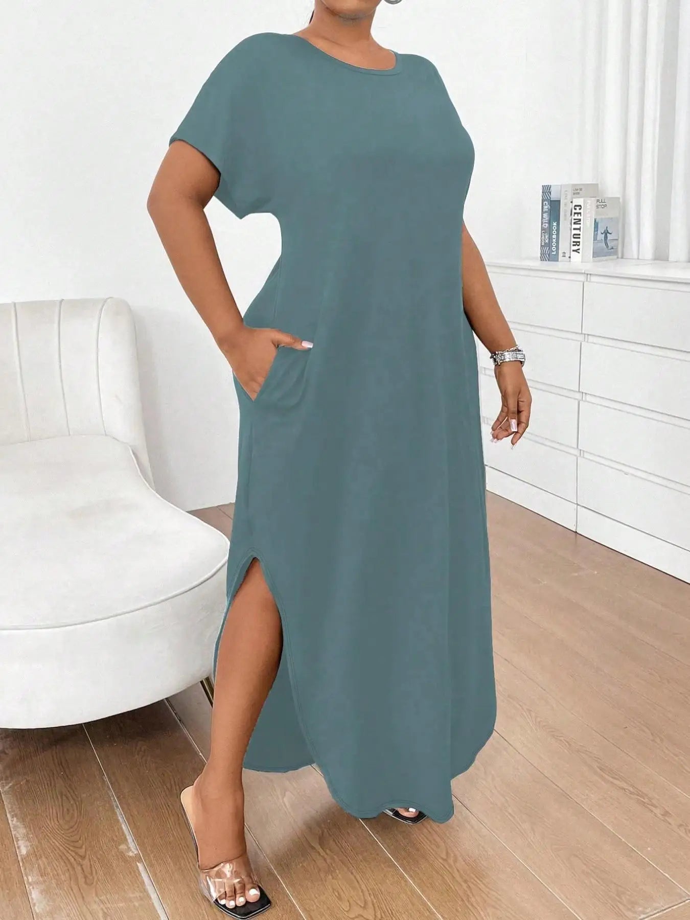 Plus Size Talla Grande Summer Long Dresses 2025 Casual Beach Maxi Loose Women's Dresses Comfortable Evening Gowns