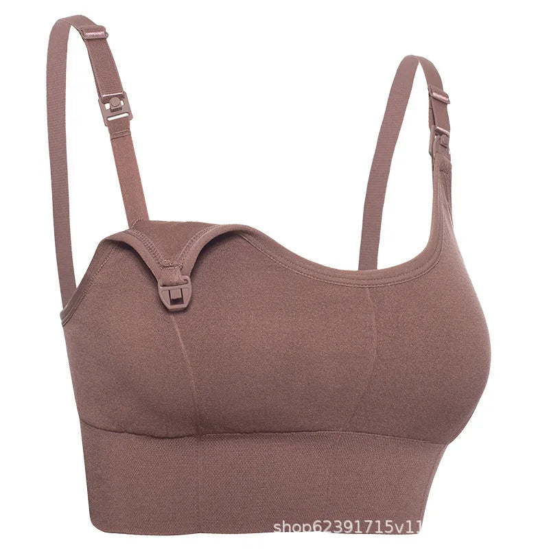 Seamless Nursing Bra for Women – Wirefree Push Up Anti-Drop, One-Piece Maternity Breastfeeding Bra, Pregnancy Comfort
