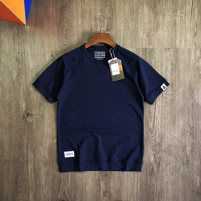 Men's 220gsm Heavyweight 100% Cotton Raglan Sleeve T-Shirt