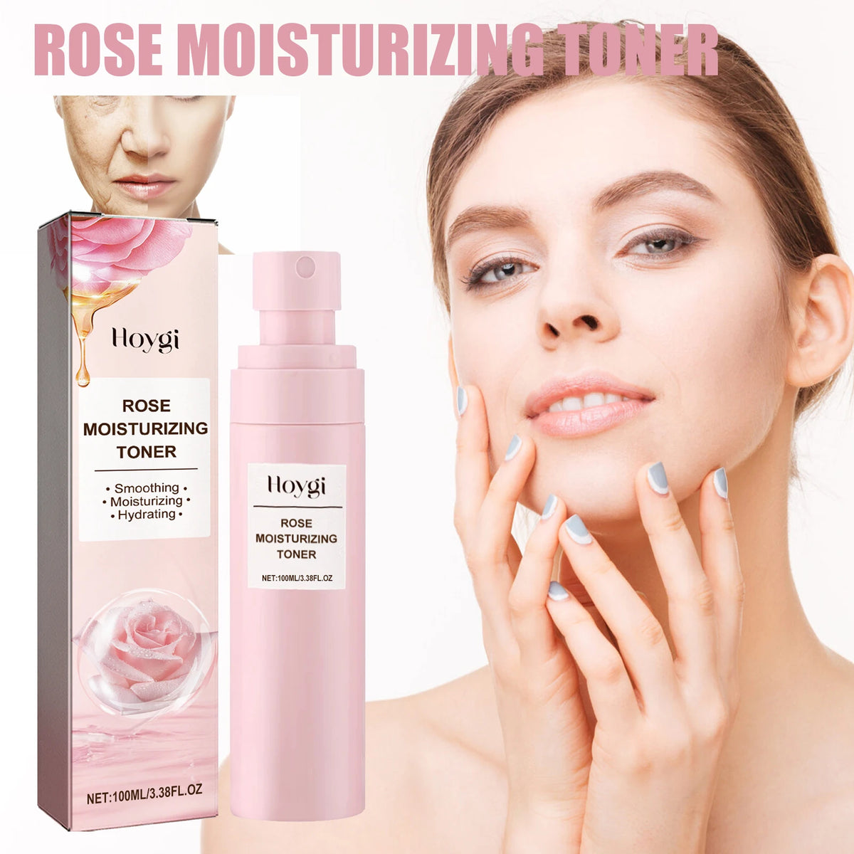 Hoygi Rose Moisturizing Toner - 100ml Hydrating Facial Skin Care