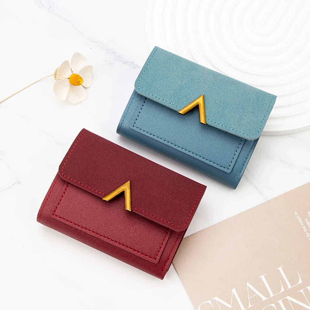 CNGRANDBAG Women's Personalized PU Leather Tri-Fold Wallet