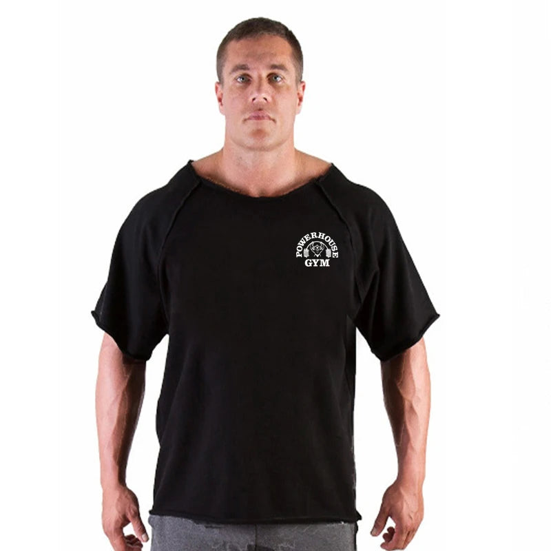 Men'S Clothing Gym Fitness Clothes T-Shirt Tops Breathable Vintage Graphic Shirts Oversized New Short Sleeve Top Cotton Tshirt