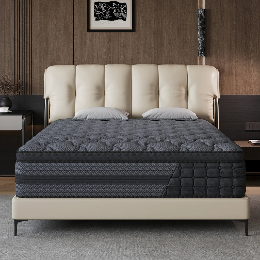 Queen King Mattress 12 Inch 14 Inch Twin Full Superior Firm Hybrid Mattress In A Box - Euro Top Luxury Mattress-Gel Memory Foam And Innerspring Hybrid Mattress For Motion Isolation, Edge Support