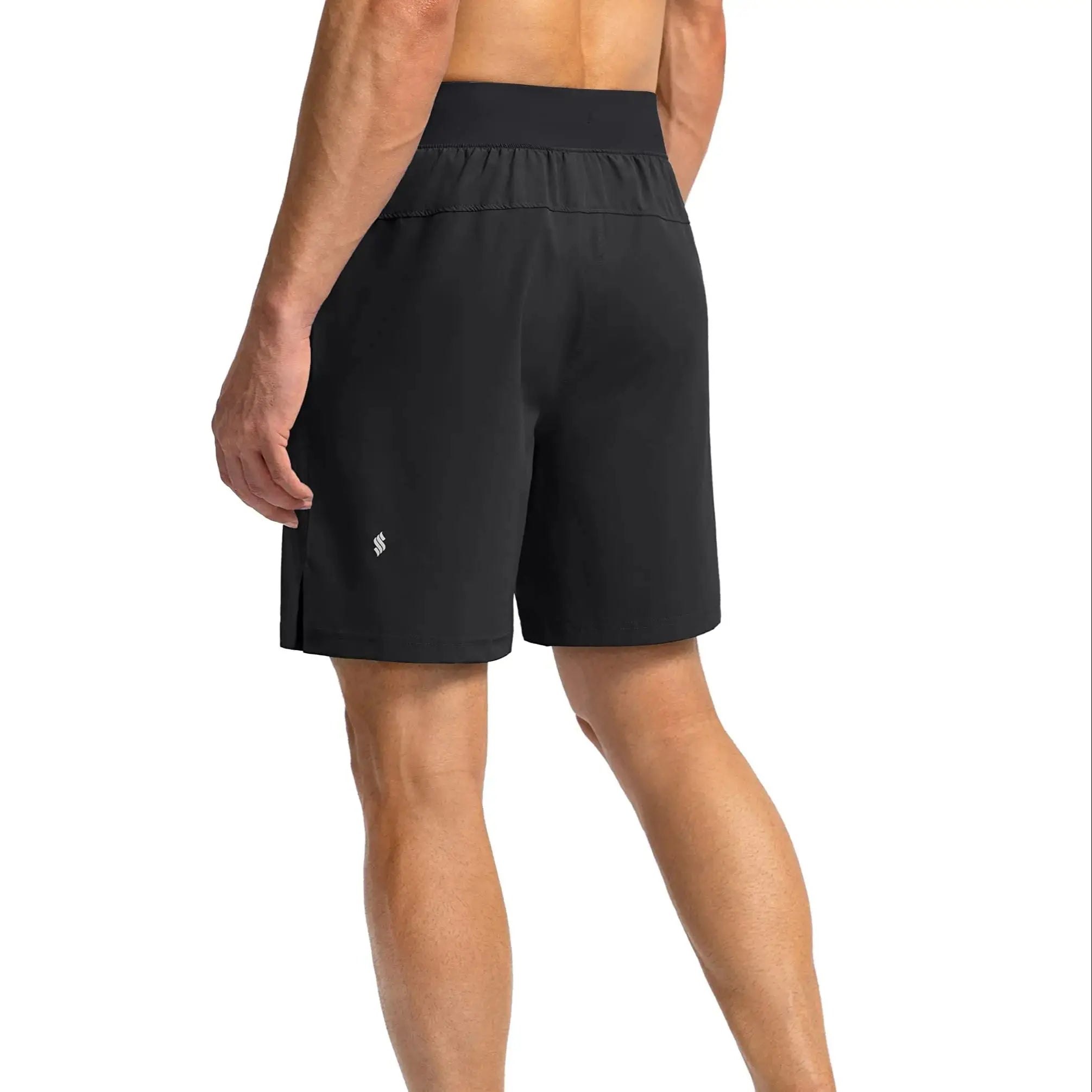 1Pcs/Mens Ice Silk Cooling Shorts Quick-Dry Workout Running Fitness Shorts With Zipper Pockets Athletic Gym Sportswear Loose Fit