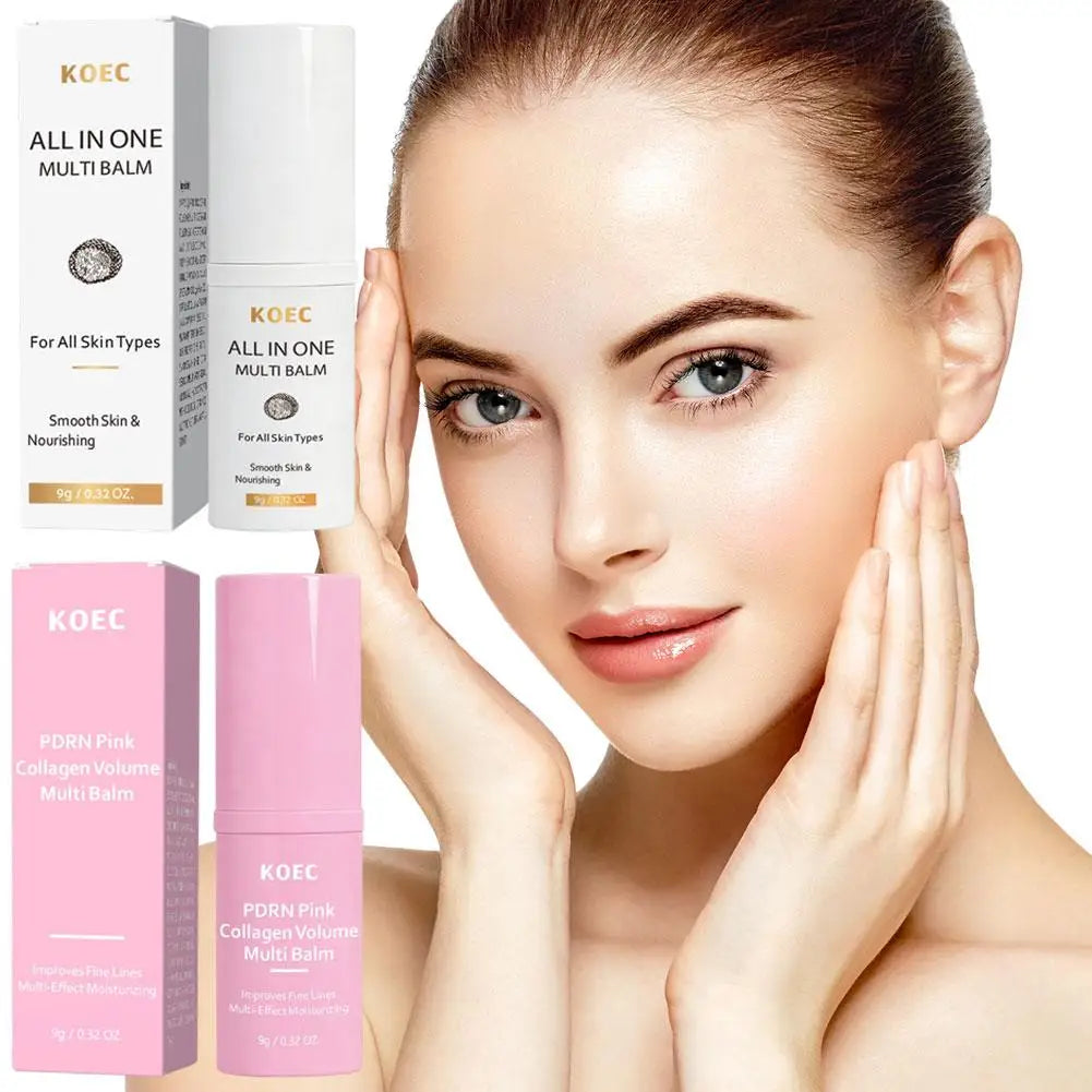 KOEC Multi Balm Stick Nourishing Smoothing Anti Wrinkle Hydrating Face Neck Local Repair Solid Skincare Stick Full Skin Type