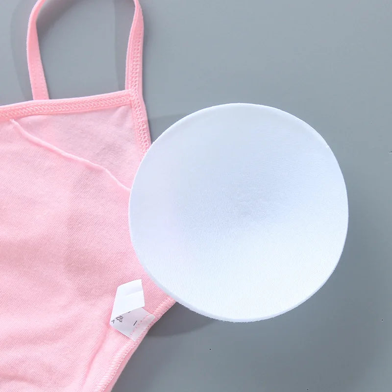 1/4PCS Children Innerwear Cotton Girls Bra Removable Sponge Cup Puberty Girls Training Bras Breathable Teenage Girl Brassiere 14