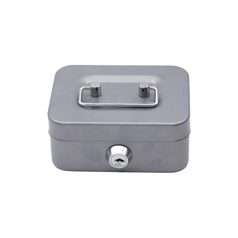 Caja Fuerte de Dinero Cerrable con Llave, Caja de Efectivo Portátil de Metal, Hucha, Caja de Seguridad de Almacenamiento, Mini Estuche para Colección de Monedas para Niños