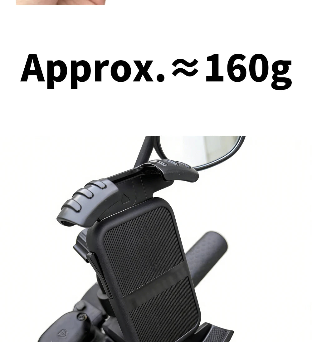 Bicycle Phone Clip Rearview Mirror Motorcycle Holder Rotating Knob Locking Mechanism Stability Enhancement Riding NavigationTool