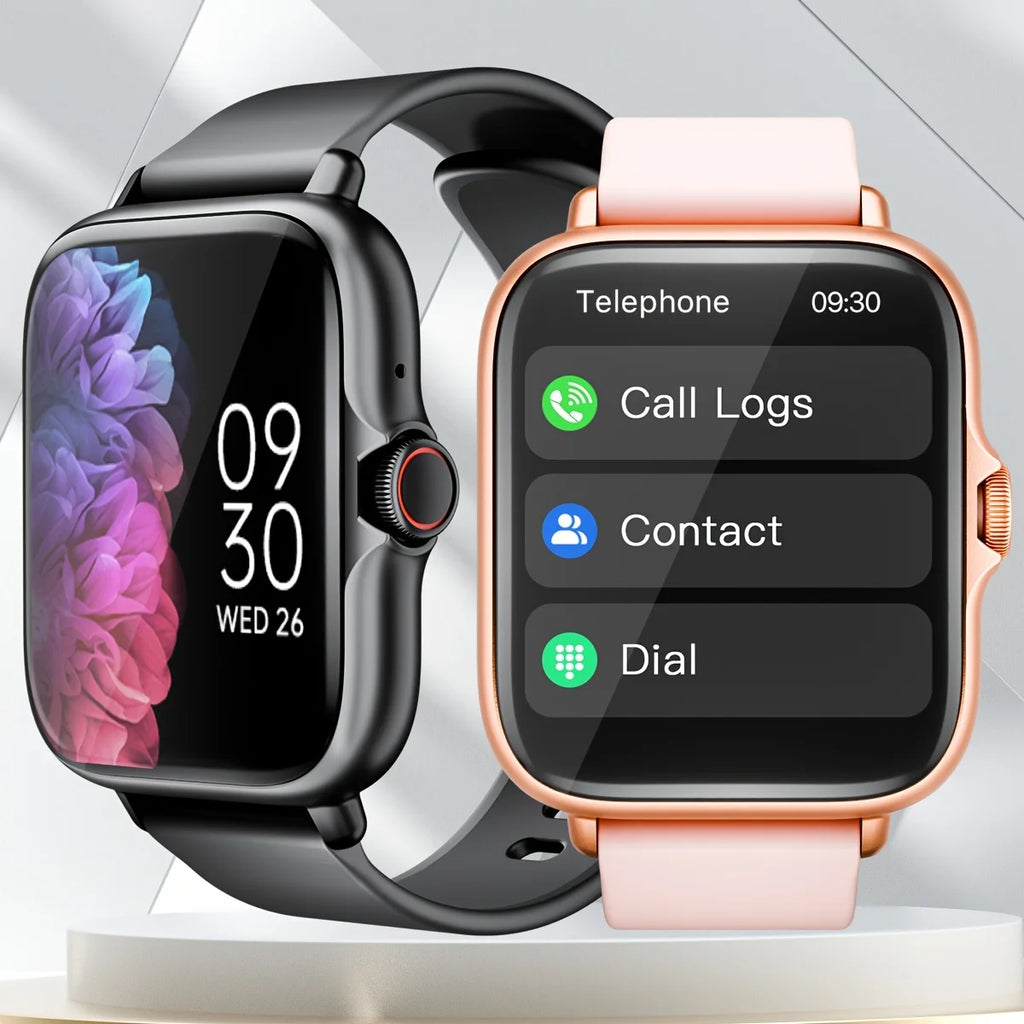 Smart Watch Compatible for iPhone & Android, Wireless Call, HD Touch Screen Fitness Tracker with Pedometer, Step Tracker, Music,Weather Display,Wireless Smartwatch for Men & Women