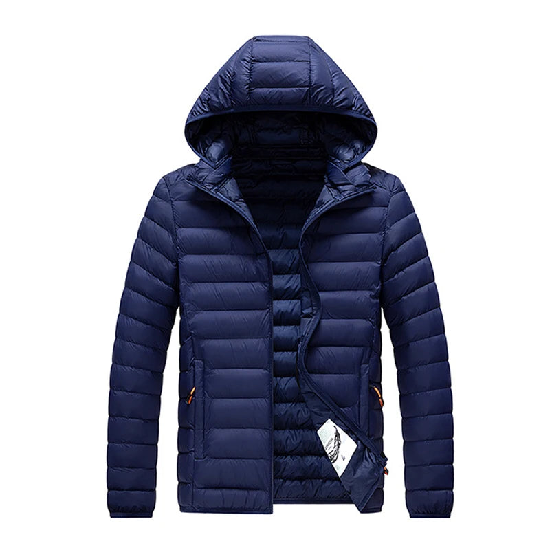 Winter Men's Warm Down Parkas Fashion Men Cotton Thick Hooded Coats Men Windbreaker Snow Thermal Padded Jackets Clothing 8XL