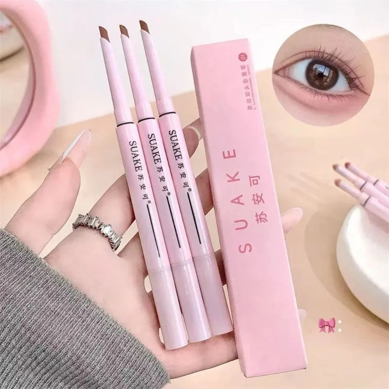 2 In 1 Matte Aegyosal Pen Glitter Brightening Highlight & Shadow Stick Double-end Eye Makeup Lying Silkworm Eyeliner Gel Pencil