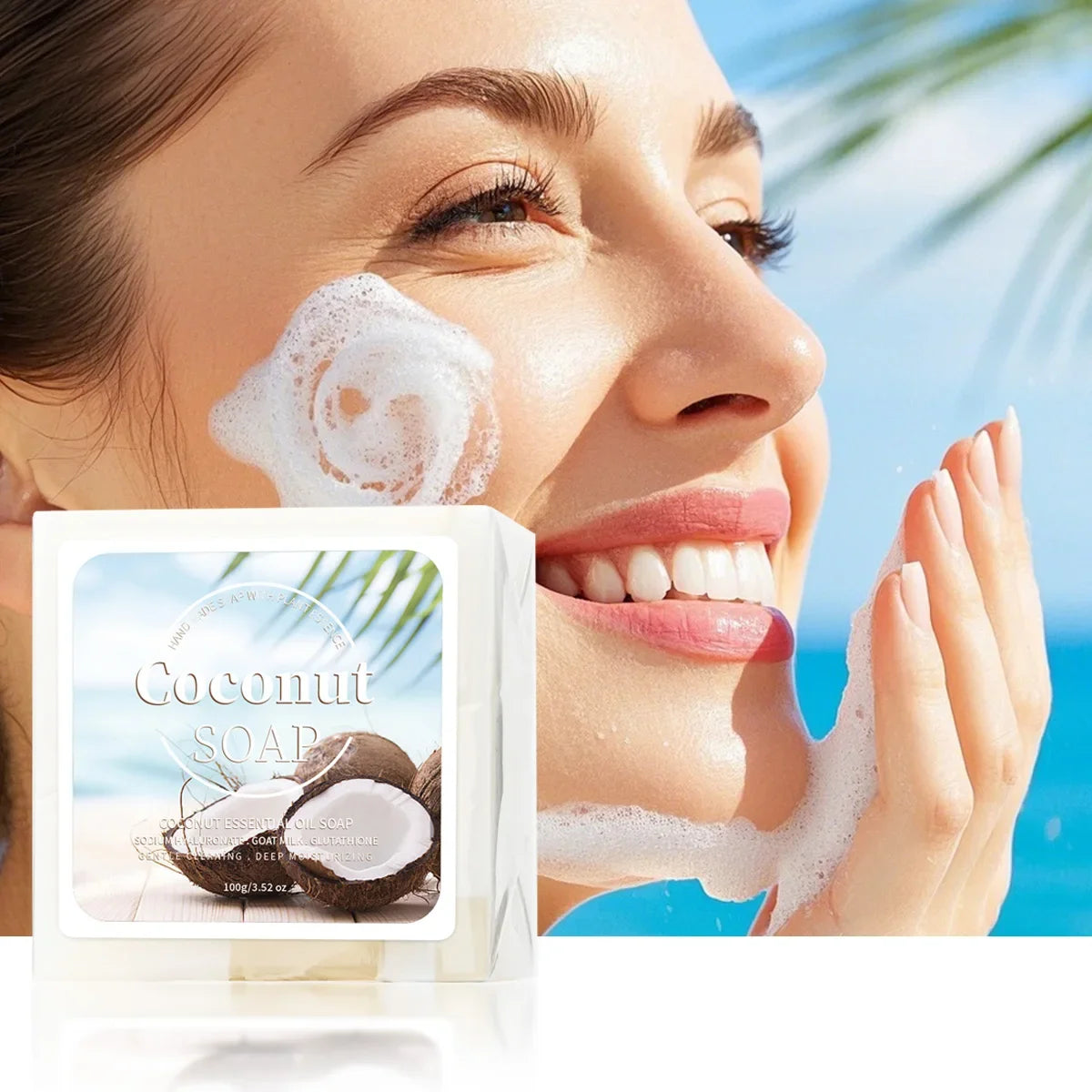 Coconut Milk & Goat Milk Handmade Soap - Organic Facial Soap 100g