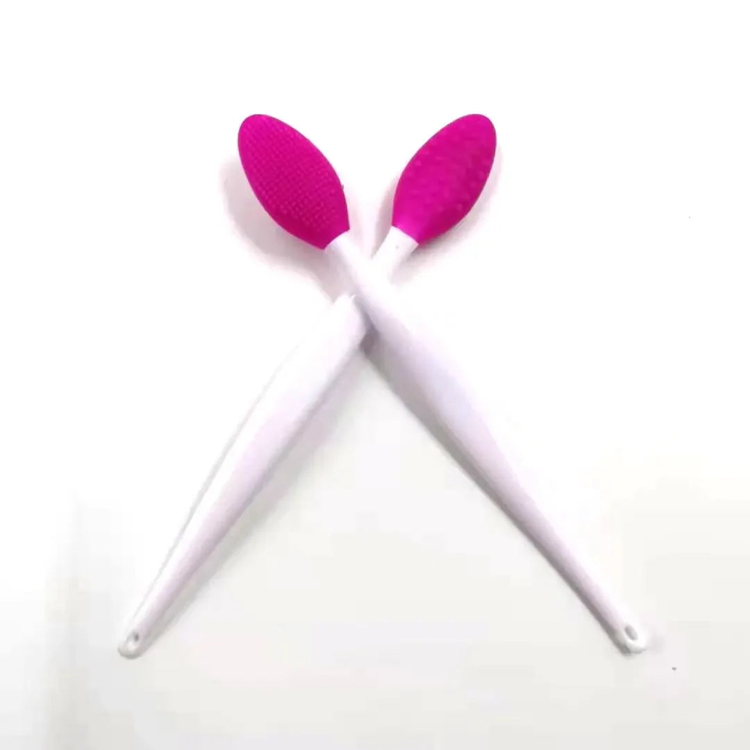 Skin Care Lip Exfoliating Facial Cleansing Face Scrub Nose Clean Brush Blackhead Remove Silicone Double-Sided Skin Care Tool