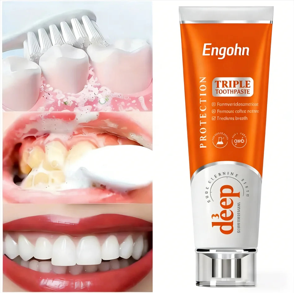 Whitening toothpaste to remove stains - long-termwhitening without yellowing, flavor is honeysuckle andgardenia (purple variant), top note is gardenia, holly, middlenote is jasmine, mint, base note is green mint oral care pus