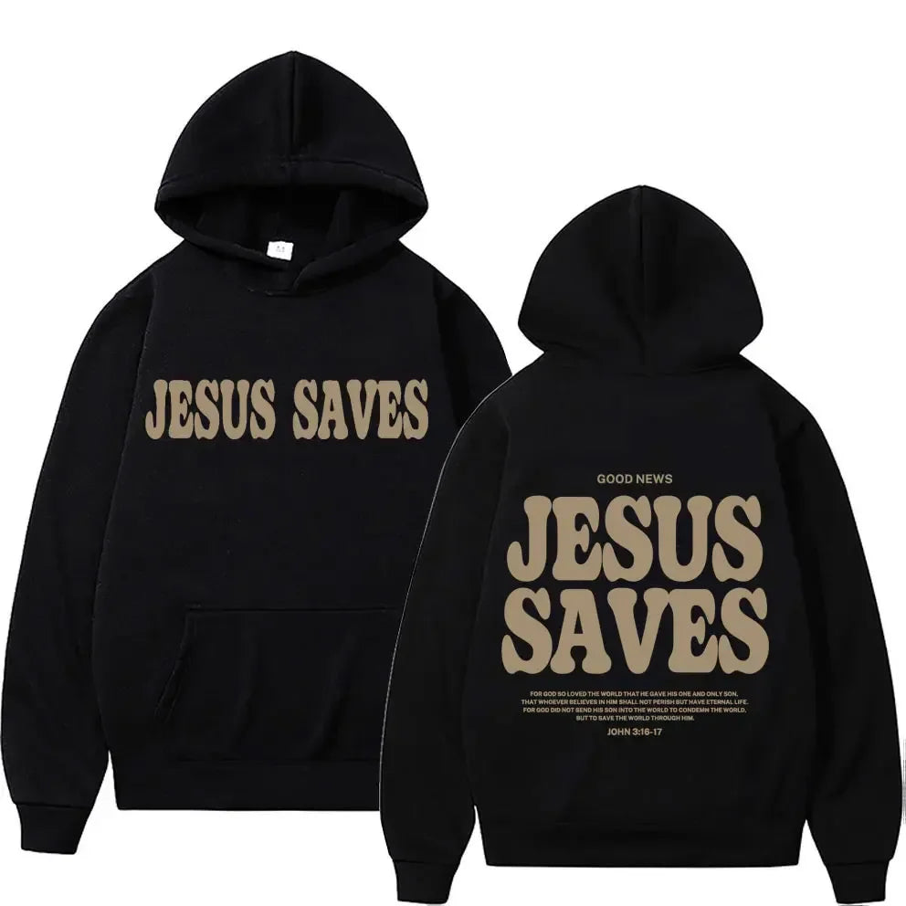 Christian Bible Verse Graphic Fleece Hoodie - Unisex Vintage Style